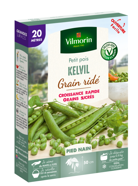 Légumes Secs - Pois Nain à Grain Ridé Kelvil - 20 m - PACKAGING_3D_RECTO